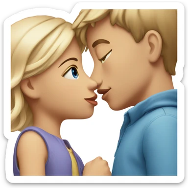 home alone boy blue eyes kiss girl sticker