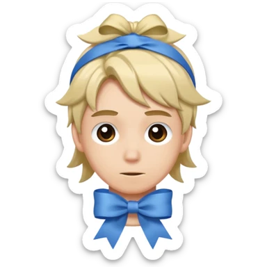 Caseoh but with with a ribbon on his hair sticker