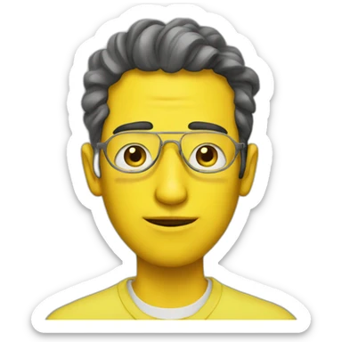 a Guy in a lemon disguise sticker