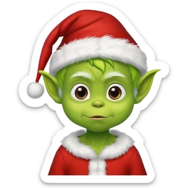 Grinch baby boy sticker
