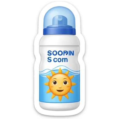 sun cream bottle sticker