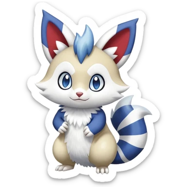 Shiny Furret-Meowstic-Zangoose-Hybrid (Full body) sticker