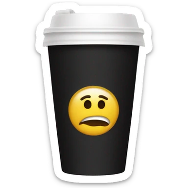 Takeaway coffee cup black sticker