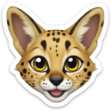 Chloe the serval sticker