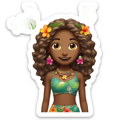 Coconut girl sticker