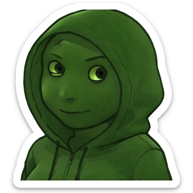 Girl with hoodie sticker