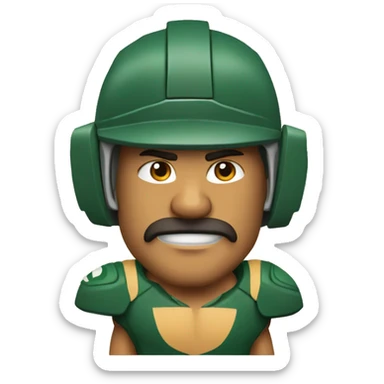 Renard rugbyman musclé  sticker