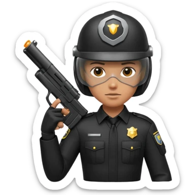 Futuristic cop sticker