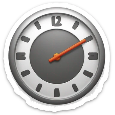 clock that indicates slowness sticker