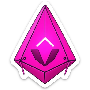 neon pink cyberpunk plumbob sticker