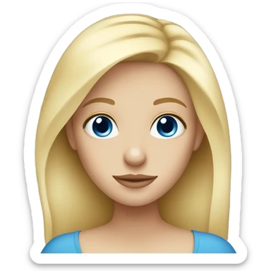 Blue eyed blonde with little nose  sticker