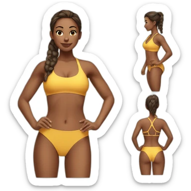 fitness bikini sticker