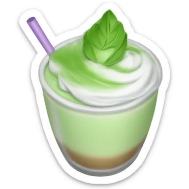 Iced lawender matcha latte sticker