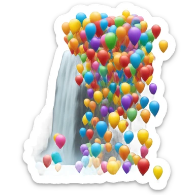 waterfall of balloons  sticker