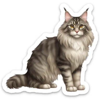 Maine Coon Cat Full Body sticker