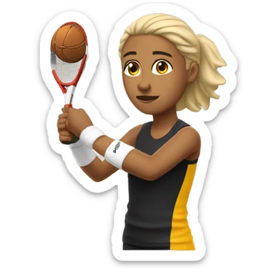 Tenista sin un brazo sticker