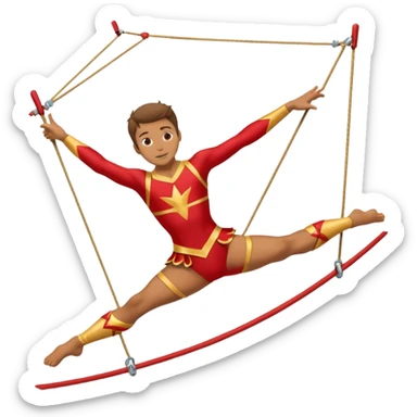Acrobat – Slim performer mid-flip or balancing on rope sticker