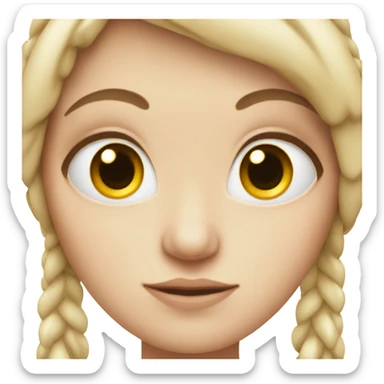 white girl with lazy eye sticker