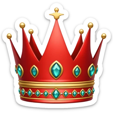 A red crown sticker