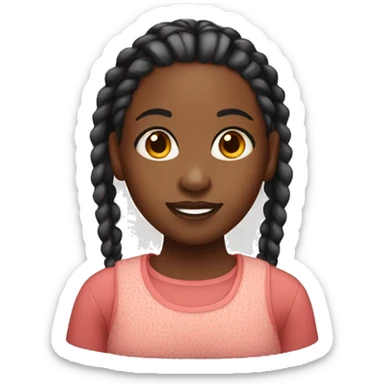 Black girl with cornrows  sticker