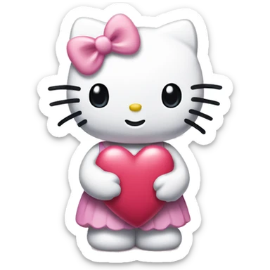 hello kitty with heart saying « Sofia » sticker
