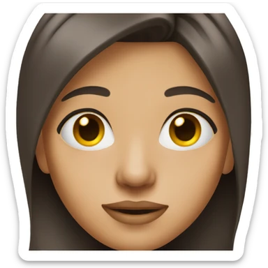 Brunette with a nose ring sticker