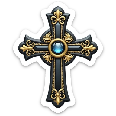 gothic cross  sticker