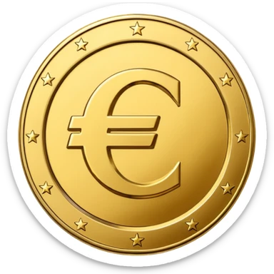 euro coin sticker