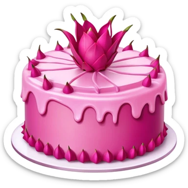 dragon fruit cake sticker