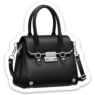 Ultra realistic Alexander Wang bag, in a gothic edgy style with luxury embellishment  sticker