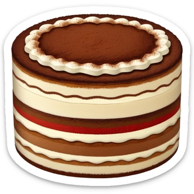 One slice of tiramisu cake sticker