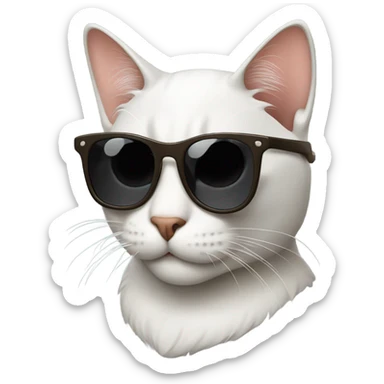 Cat with sunglasses sticker