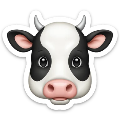 draw this emoji whit just line 🐮 sticker