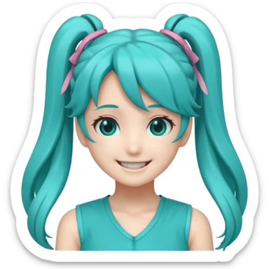 Hatsune Miku smile sticker