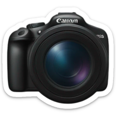 Canon Camera black with black lens no text besides the canon logo sticker