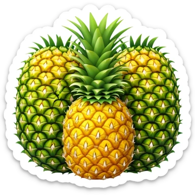 Upside down pineapple sticker