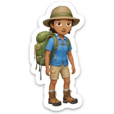 Hiker with backpack sticker