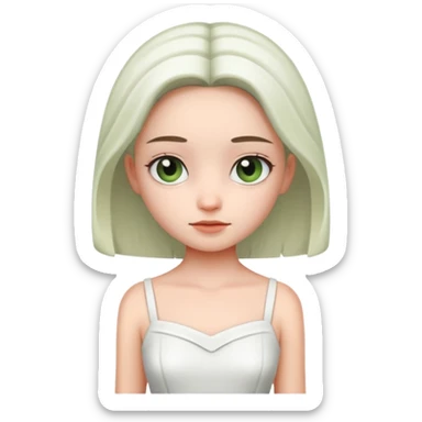 Gir with a with dress sticker