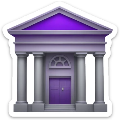 Purple bank building  sticker