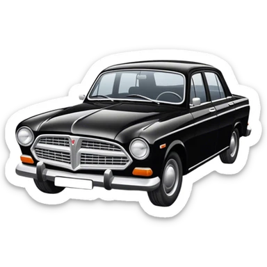 BLACK CAR VOLGA GAZ-24 sticker