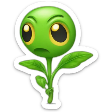 Weed Peashooter sticker