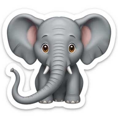 Elephant facing right side sticker