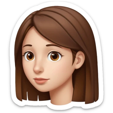 girl with big nose, side view sticker