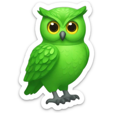 duolingo green owl sticker
