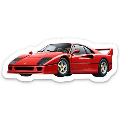 Fast sports car ferrari f40 sticker
