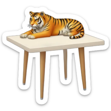 Tiger table sticker