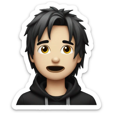 Emo boy with lip piercing sticker