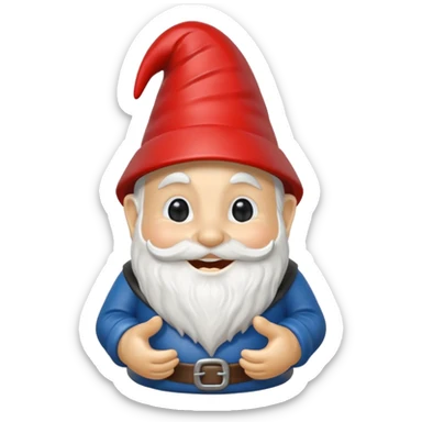 garden ornamental gnome black sticker