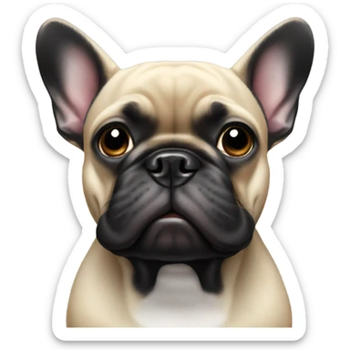Black French bulldog sticker