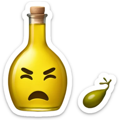 Vile of yellow olive oil sticker